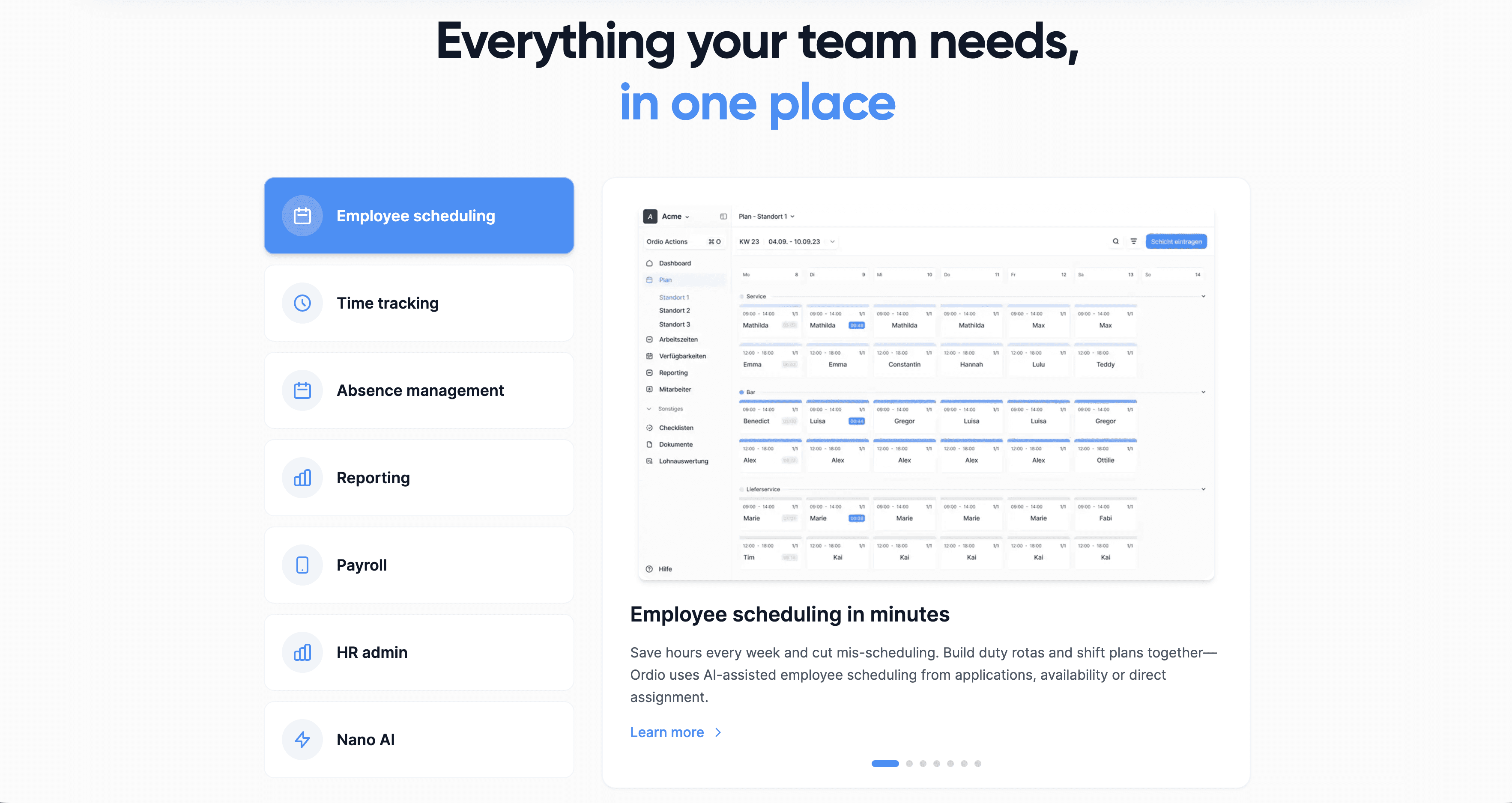 Ordio product screen 1