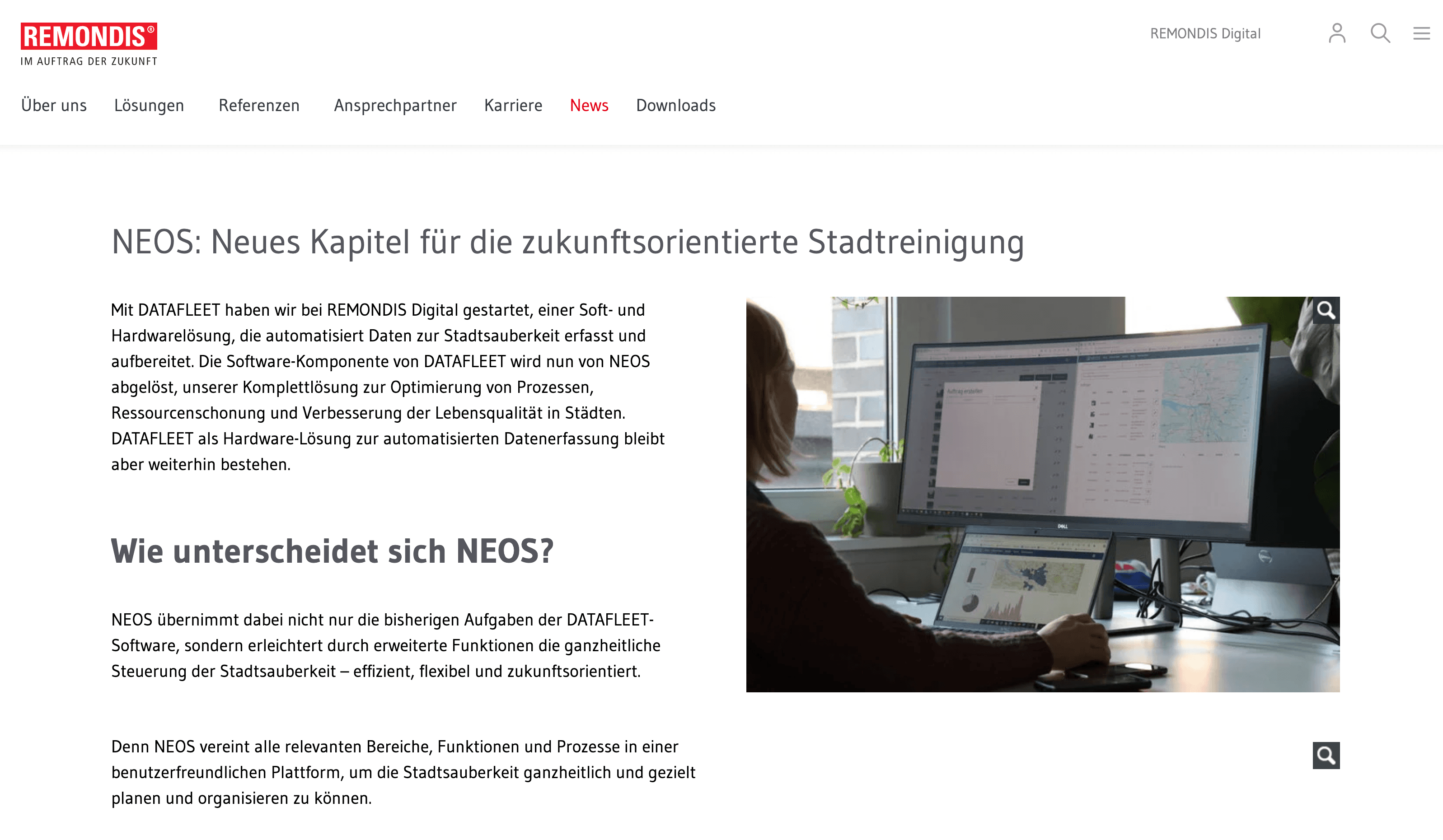 Remondis Neos screen 1